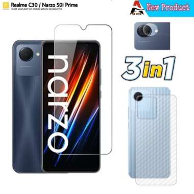Tempered Glass Narzo 50i Prime / Realme C30 Screen Protector Handphone Bonus Camera Protector Dan Ga