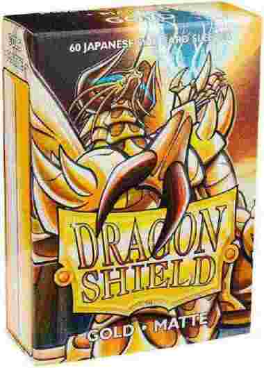 Dragon Shield Matte 60 Card Sleeve Japanese Size Gold (Yugi / VG)