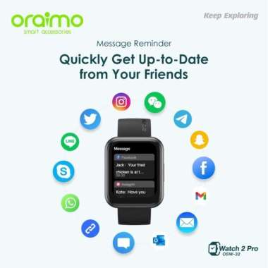 ORAIMO WATCH 2 PRO OSW-32 SMART WATCH JAM TANGAN PINTAR SMARTER CALL