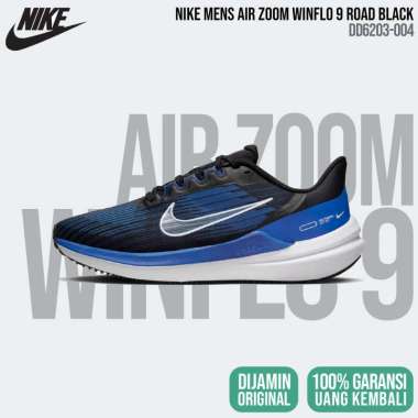 Nike Air Zoom Winflo 9 Road [DD6203-004] Black Mens Original BNIB - Sepatu Lari Pria 45.5