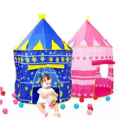 KINGTIAM TENDA PORTABLE NEW JUMBO BESAR Tenda Anak Castle Rumah MAIN RUMAH PINK warna