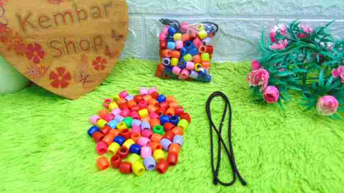 RONCE-TAB MONTESSORI DIY Paket Mainan Anak Meronce Ronce Gelang Kalung Manik - Manik Tabung Tong