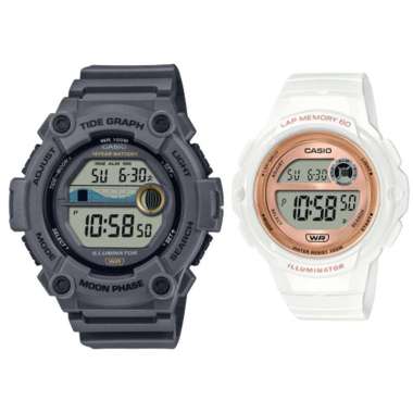 JAM TANGAN COUPLE ORIGINAL CASIO WS 1300H 8A WITH CASIO LWS 1200H 7A2VDF JAM COUPLE ORIGINAL CASIO W