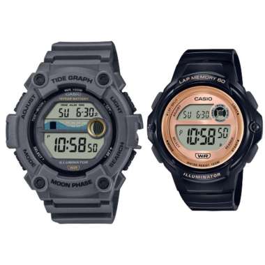 JAM TANGAN COUPLE ORIGINAL CASIO WS 1300H 8A WITH CASIO LWS 1200H 1AVDF JAM COUPLE ORIGINAL CASIO WS