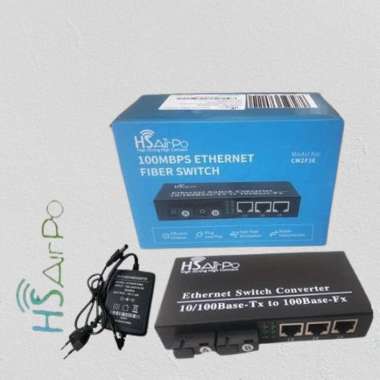 HS AIRPO CM2F3E MEDIA CONVERTER 2FIBER 3ETH10/100