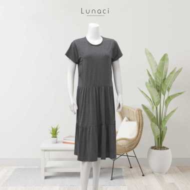 LunaciD Dark Grey Shakira Dress Semua Ukuran