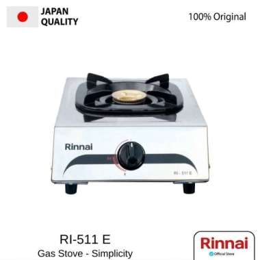 RINNAI RI-511E Kompor Gas 1 Tungku Stainless Steel Simplycity Series