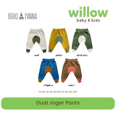 Celana Jogger Anak - Bohopanna Dual Joger Pants 6Y Golden