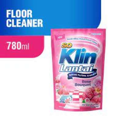 Promo Harga So Klin Pembersih Lantai Merah Rose Bouquet 780 ml - Blibli