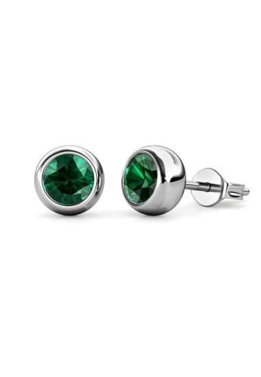 Her Jewellery Birth Stone Moon Emerald Crystal Anting Wanita