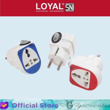 LOYAL LY-922SK OVER STEKER COLOKAN SAMBUNGAN TIGA KAKI 3 GEPENG SAKLAR