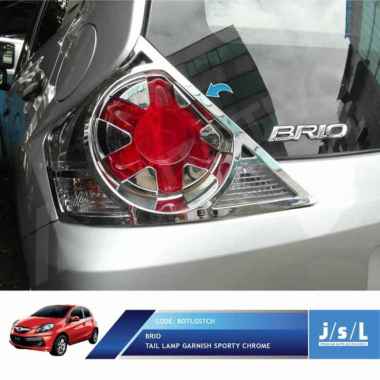 JSL Tail Lamp Garnish Belakang Mobil for Brio 2012 - 2015 CHROME