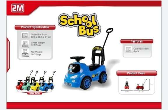mainan anak ride on Tolo car yotta school bus