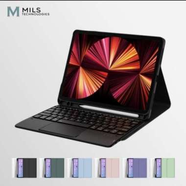 MILS Touchpad Keyboard Case iPad 7 8 9 Air 10.9 3 4 5 Pro 11 2021 2022 iPad 7/8/9 Pink
