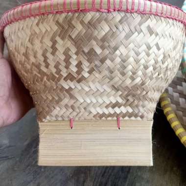 jual wadah penyimpanan nasi dari anyaman bambu lokal
