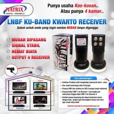 LNB KUBAND SINGLE MATRIX 4 OUTPUT RECEIVER DENGAN BRAKET