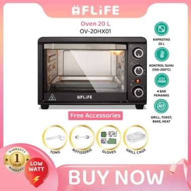 FLiFE OV-20HX01 Oven Listrik 20 Liter 4 Elemen Pemanas