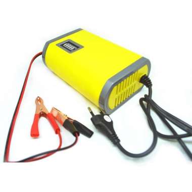 Taffware Charger Aki Portable Motorcycle Car Battery Charger 6A 12V -