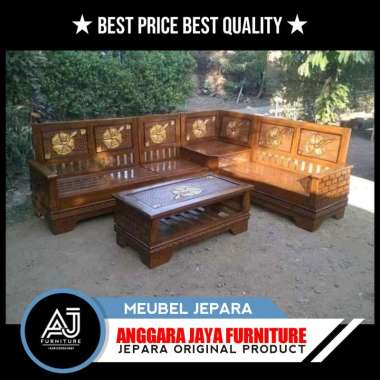 Kursi Tamu Minimalis Jati 01 NATURAL Bandung