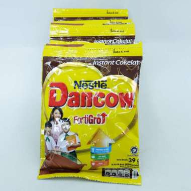 Promo Harga DANCOW FortiGro Susu Bubuk Instant Cokelat per 10 sachet 39 gr - Blibli