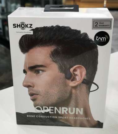 Shokz OpenRun Pro 2 Bone Conduction Headphones - Hitam, Oranye, Perak