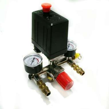 Otomatis Kompresor Set Wipro Kran Safety Valve Regulator Manometer