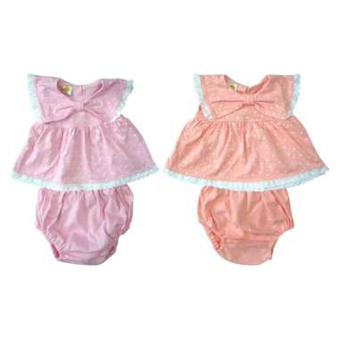 PLEU Setelan Hati Krah Renda Setelan Baju Anak Perempuan 12 bulan Pink