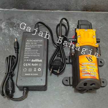 Dinamo pompa dc 12v 120psi Adaptor 5a Alat steam semprotan cuci motor POMPA + ADAPTOR
