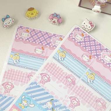 Stiker Cute Character Tulis Nama Tempel dibotol minum design