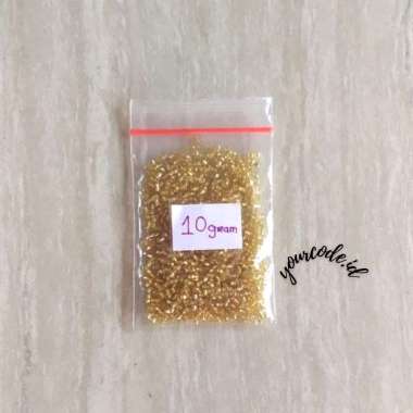 MANIK BEADS MOTE KALUNG CICIN GELANG WARNA BIRU 10 GRAM 10 gram Emas