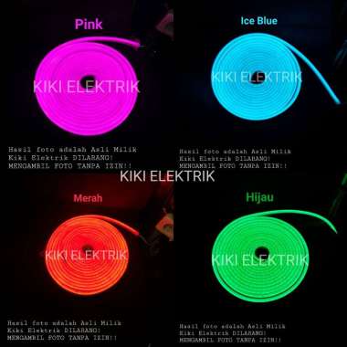 Lampu LED Neon Flex 12V 12 Volt Flexibel 5M 5 Meter - LED Strip Flex / Kiki Elektrik hijau