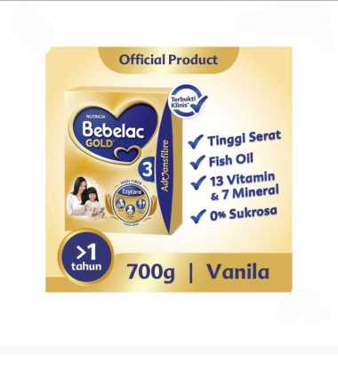 Promo Harga Bebelac 3 Gold Susu Pertumbuhan Vanilla 700 gr - Blibli