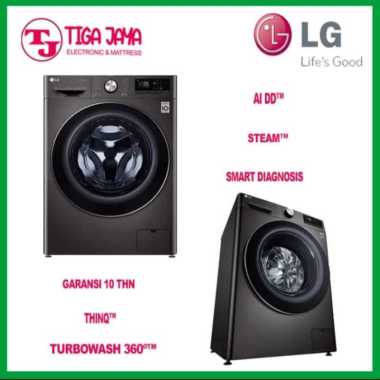 LG MESIN CUCI FV1413H2BA FRONT LOADING 13 KG DRY INVERTER