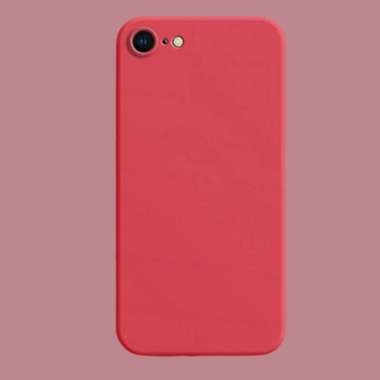 Soft Case Iphone 7, 8, Iphone SE 2020/2022 Liquid Silicone Slim Skin merah