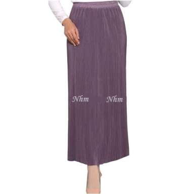 Rok Plisket Lidi Premium Rok Span Lidi Plisket Panjang Polos Maroon