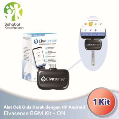 Elvasense Alat Monitor Gula Darah - Smartphone Connect Kit ON