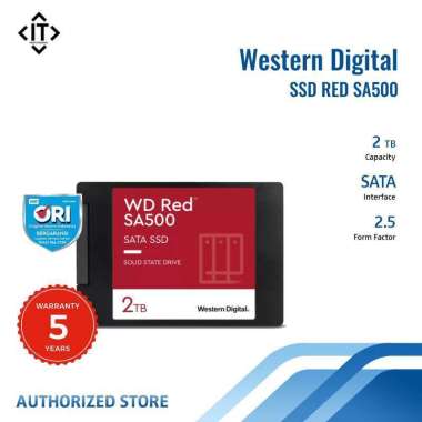 SSD WD Red SA500 NAS 2TB 3D NAND 2.5 Inch SATA - SSD WD Red 2TB SA500 (WDS200T1R0A)