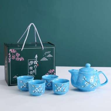 Sakura Japanese Tea set Hampers Souvenir hadiah Cangkir teko bunga teapot tea set keramik cantik