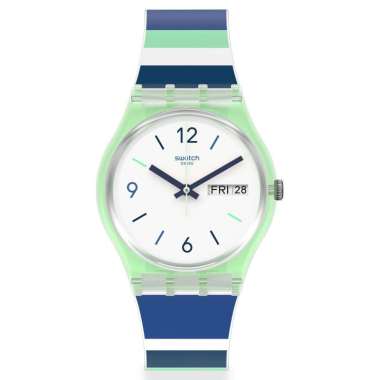 Swatch Gent Sky Zebra Original Swiss Made Jam Tangan Pria Multicolor