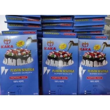 Plastik Segitiga Papping Bag Plastik untuk adonan Kue buttercream isi 100 Lembar 100%HDPE Bening