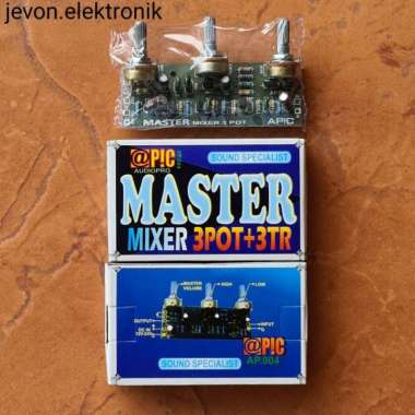 Master Mixer 3 Pot Potensio IC 4558 Apic Audio Pro