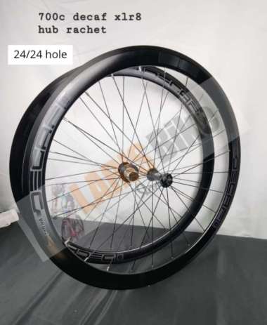 WHEELSET DECAF 700C RACHET RIM BRAKE 24/24 HOLE