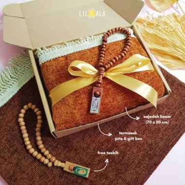 [BSCP] Hampers Sajadah Polos Turki Souvenir Tahlil Kado Wedding Lebaran Murah Free Tasbih Kayu 33
