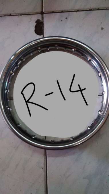velg ring 14 mini trail lubang / ruji / jari 28 bahan besi