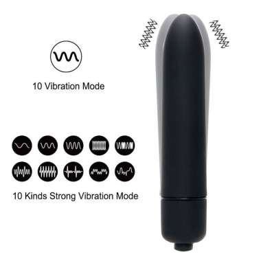 Bullet Tickler Vibrator Pijat Tubuh Elektrik 10 Speed - 4277 - Rose - rose