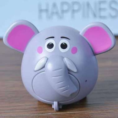 Mainan Mobil Mobilan Anak Tarik Karakter Lucu Varian Binatang Gajah Abu
