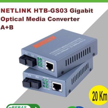 Converter Media Optical NETLINK HTB-GS03 Gigabit A+B 20KM Konverter