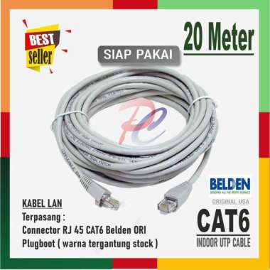 KABEL LAN 20 METER CAT 6 INDOOR KABEL UTP BELDEN CAT6 20M ORIGINAL