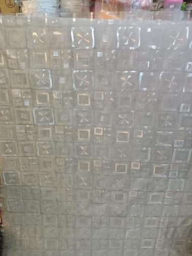Taplak Meja Plastik Emboss Tebal Transparan Clear 0,20 mm