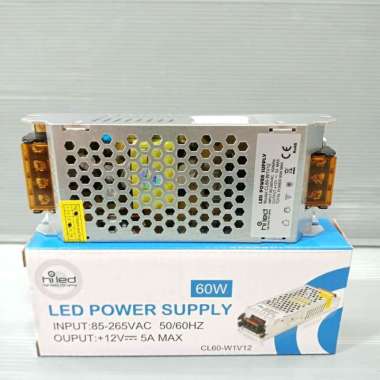 hiled Switching 5A 12 Volt 60 W power supply trafo 12V 5 ampere 60watt Silver